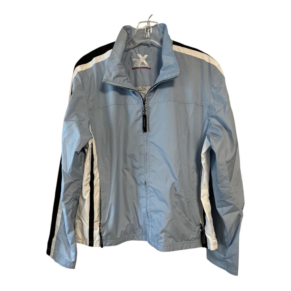 ZeroXposur Women’s XL Light Blue Full-Zip Windbreaker Jacket